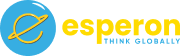 Logo de Esperon para la cabecera Logo de Esperon en la cabecera con el eslogan Think Globally