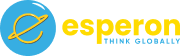 Logo de Esperon para la cabecera Logo de Esperon en la cabecera con el eslogan Think Globally